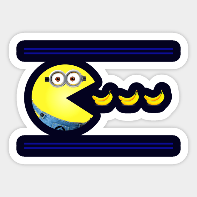 Pac-Minion Sticker by Skorretto